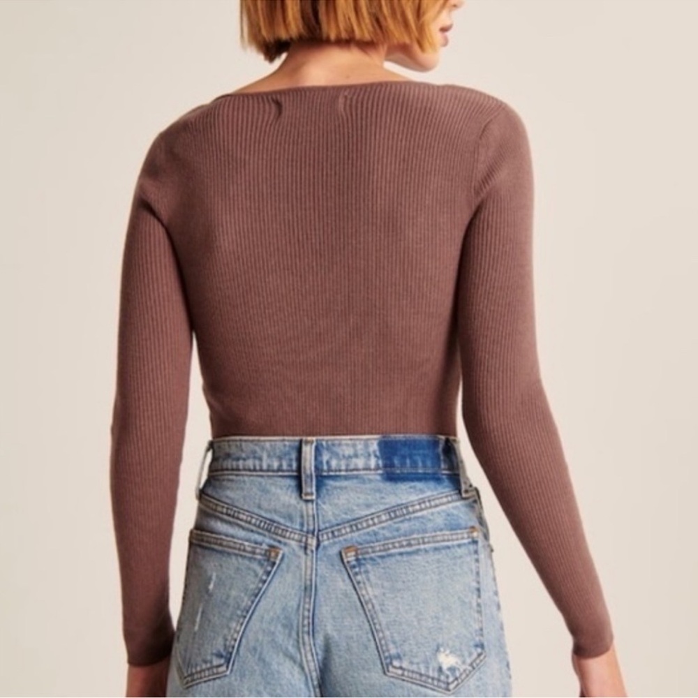 Abercrombie Brown Ribbed Sweater - Picture 2 of 5